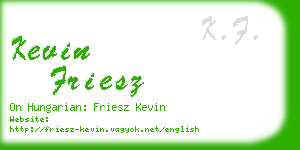 kevin friesz business card